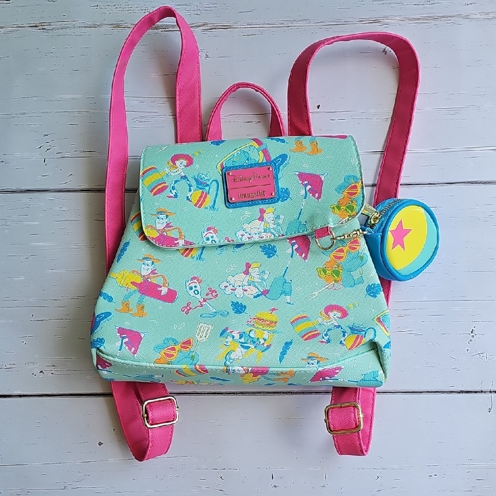 Loungefly Disney Mint and Pink Mini Backpack
